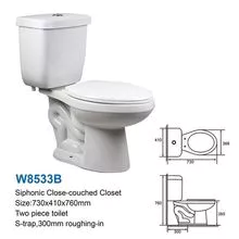 Super cheap South American market split siphon toilet