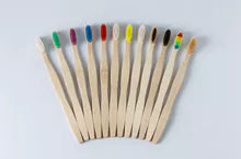 Thick handle bamboo toothbrush, travel toothbrush eco-friendly toothbrush BRHQB-005A
