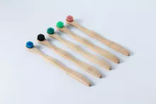 Escova de língua de bambu, escova de dentes de limpeza de língua STS-019A