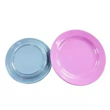 melamine solid color flat plate  set of 2