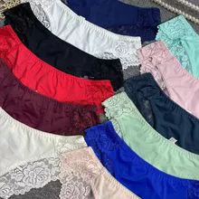 Venta al por mayor stock de fábrica bragas de mujer tanga ribete de encaje cómodo de alta calidad suave talla grande