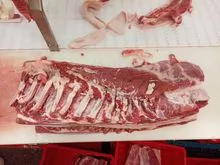 Frozen cuts of beef and pork