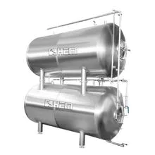 Tanques horizontales de cerveza brillante