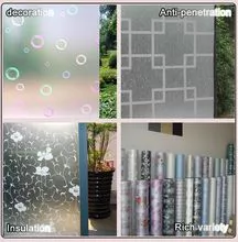 4-foot glitter glass film, self-adhesive decorative sticker for PVC window, home decoration and the Ofic
