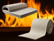 Fieltro de aguja de fibra de vidrio sin humo, respetuoso con el medio ambiente, aislamiento térmico y absorción acústica
