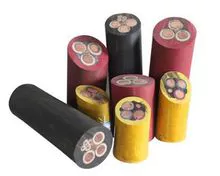Rubber sheathed cable