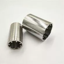 Aço inoxidável puro fio redondo enrolado tubo de tela Johnson filtro de malha tubo de cunha fio filtro elemento filtrante