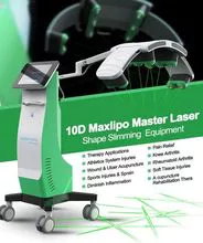 Profissional lipo laser não-invasivo 532nm laser luz vermelha verde 10D remoção de celulite gorda emagrecimento e modelagem máquina