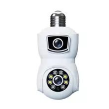 Y9 doble lente bombilla inalámbrica PTZ cámara inteligente de seguridad para el hogar auto seguimiento IP CCTV cámara