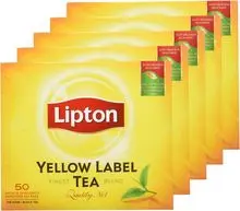 Etiqueta amarilla de Lipton