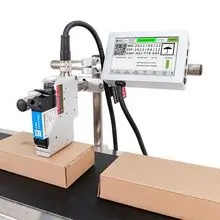 A impressora a jato de tinta térmica DOCOD T180E é adequada para codificação a jato de tinta da indústria de alimentos / cosméticos / farmacêuticos / cabos / pneus / tabaco / componentes eletrônicos