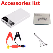 Batería del coche arranque de emergencia energía portátil jump starter cargador inalámbrico multifuncional