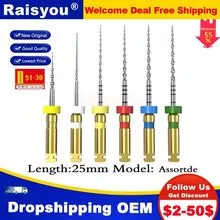 Nitinol dental activado por calor archivo de conducto radicular tratamiento del conducto radicular archivo rotativo SOCO 6 piezas / caja materiales dentales directos de fábrica