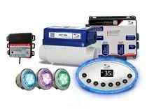 Controlador de spa completo com aquecimento e acionamento de bomba com wifi Max Cromo Duo