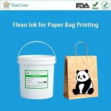 Tintas flexográficas à base de água com alta resistência à abrasão - especialmente desenvolvidas para sacolas de papel kraft e sacolas de compras.