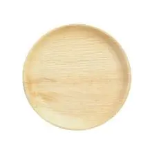 Prato raso de areca de 25 cm com borda