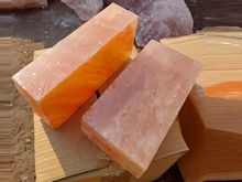 Blocos de sal rosa do Himalaia (20x10x5 cm) para paredes de salas de sal e saunas.