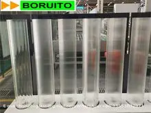 Vidro com padrão em relevo de aço curvo de raio pequeno