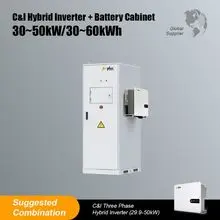 Inversor híbrido C&amp;I e gabinete de bateria (30-60 kWh)