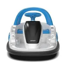 Venda direta da fábrica de carrinho de choque interno infantil com LED, controle remoto 2.4G compatível com conexão Bluetooth e entrada USB