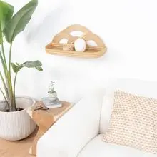 Arcu Natural Rattan Wall Shelf