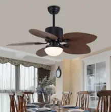Luz de ventilador de aspas rectas
