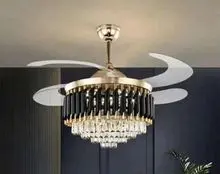 Lámpara de ventilador de cristal