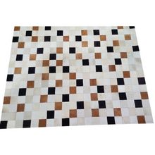 Tapete de couro legítimo com quadrados de 10 centímetros Patchwork tamanho 1,50m x 2,00m
