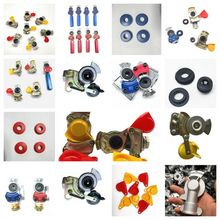 Kit de conexão universal de mangueira de ar de emergência Glad Hands para caminhões, semirreboques e trailers, 1 vermelho, 1 azul