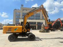 Escavadeira de Rodas JG150S Máquina de Escavação Hidráulica