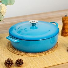 C-28浅汤锅(shallow cast iron casserole,enamel）
