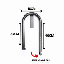 Queimador Tubular Gás Em U Para Chapas Lanche Prensas 1furo