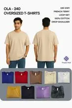 Camiseta extragrande para hombre, 240 g/m², 100 % algodón, hombros caídos