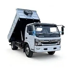 Caminhão basculante 4x2, caminhão pesado com direção à direita e carroceria de carga, capacidade de 5 a 10 toneladas.