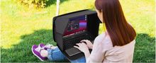Protetor solar para laptop para uso externo, capa de privacidade para computador, bolsa dobrável e portátil para laptop