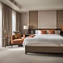 Quartos de hotel modernos em estilo europeu