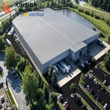 Galpões de aço com estrutura de viga H, à prova de vento e resistentes a deslocamentos laterais, em conformidade com os padrões europeus e americanos, para uso em garagens.