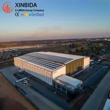 Armazém metálico pré-fabricado, armazém industrial, kit de construção de armazém metálico pré-fabricado