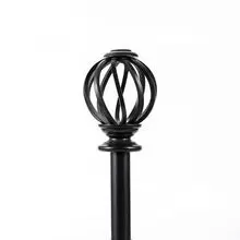 Barra de cortina de resina negra moderna y de lujo