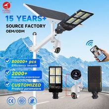 Luz Solar de Rua com Câmera 4G WiFi LED Sem Fio de Monitoramento Externo