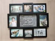 Molduras/colagens de fotos em plástico injetado