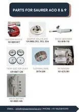 Saurer Open end Spinning machinery parts: Autocoro 8 , 9 
