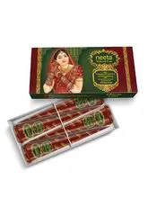 Cones de Henna Natural Prontos para Uso Neeta – Pacote com 4 (25g cada) para Desenhos de Henna para Noivas e Festivais