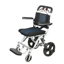 Silla de ruedas manual con estructura de aluminio recubierta de polvo 