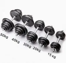 Halter hexagonal de ferro fundido com revestimento de borracha para treinamento em academia.