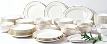 pure white melamine with Gold rimmed