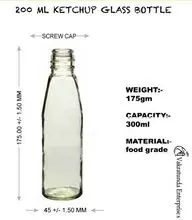 200 ML Ketchup Glass Bottle