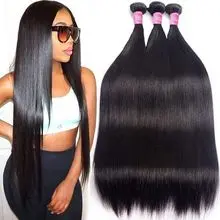 Brazilian Straight Human Hair Bundles - 10A Remy 3 Bundles 12/14/16 Inch Virgin Hair Extensions