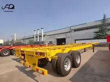 Semirreboque porta-contêineres com estrutura de 2 eixos