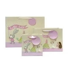 FH-B0024 浅紫色可爱卡通兔子礼品袋手提包定制批发